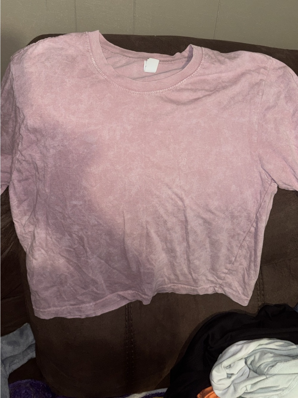 Jantzen Light Pink Mineral-Wash Crewneck Tee